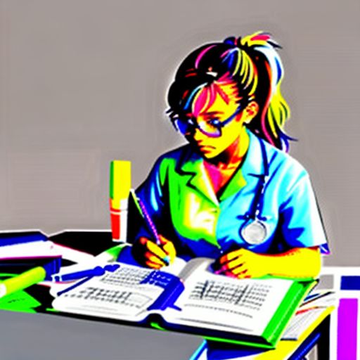 Nursing Student Studying